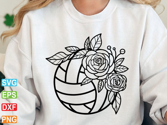 Floral Volleyball Svg, Volleyball Svg SVG artprintfile 