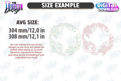 Floral Wall Nameplates Laser Cut Bundle | Name Plate Signs | Personalized Name Plates | Wall Décor | CNC Files SVG The T Store Design 