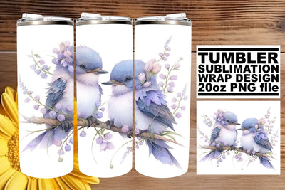 Floral Watercolor Bird Wrap Sublimation afrosvg 