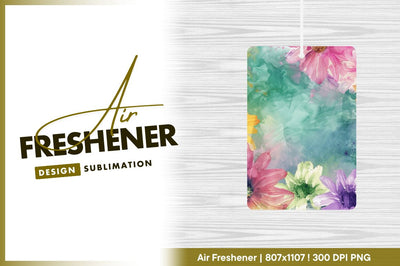 Floral watercolor frame with teal background texture Sublimation Regulrcrative 