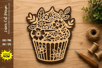 Floral Watering Can Garden Wall Art Laser Cut SVG File SVG Regulrcrative 