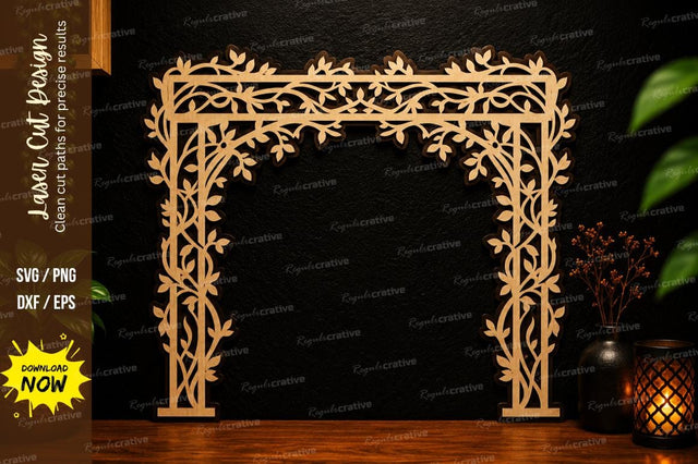 Floral Wedding Arch Laser Cut SVG Design SVG Regulrcrative 
