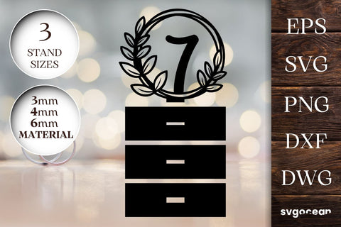 Floral Wedding Table Numbers SVG SVG SvgOcean 