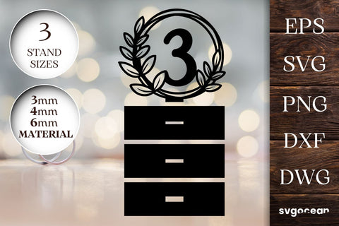 Floral Wedding Table Numbers SVG SVG SvgOcean 