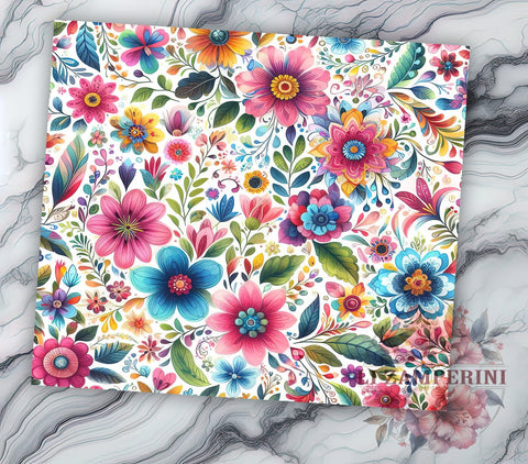 Floral Wildflower Spring 20oz Tumbler, Spring Tumbler, Wildflower Design, Floral Wrap, Nature Decor, Gift for Flower Lovers, Sublimation Drinkware Sublimation Li Zamperini 