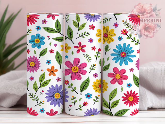 Floral Wildflower Spring 20oz Tumbler, Spring Tumbler, Wildflower Design, Floral Wrap, Nature Decor, Gift for Flower Lovers, Sublimation Drinkware Sublimation Li Zamperini 