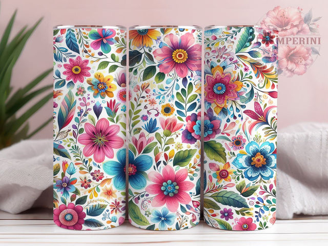 Floral Wildflower Spring 20oz Tumbler, Spring Tumbler, Wildflower Design, Floral Wrap, Nature Decor, Gift for Flower Lovers, Sublimation Drinkware Sublimation Li Zamperini 