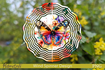 Floral Wind Spinner | Farm Animals | Butterfly Design Sublimation Pfiffen's World 