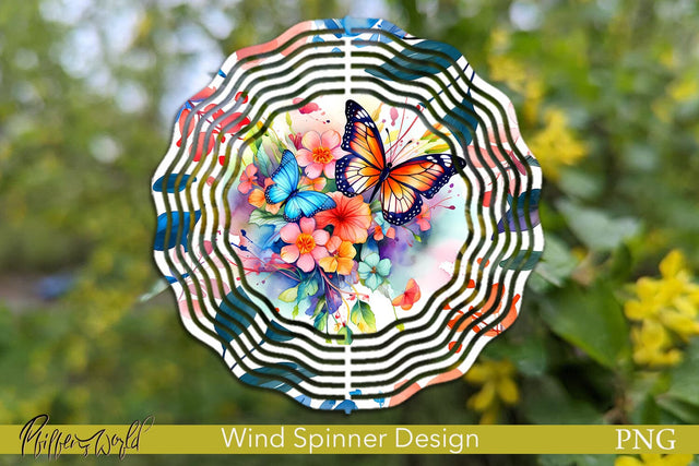 Floral Wind Spinner | Farm Animals | Butterfly Sublimation Pfiffen's World 