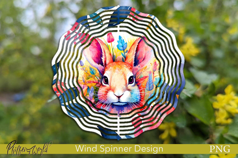 Floral Wind Spinner | Farm Animals | Cute Bunny Sublimation Pfiffen's World 