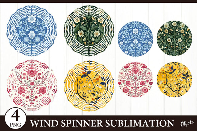 Floral Wind Spinner PNG. Floral Pattern Sublimation PNG Sublimation Olga Terlyanskaya 
