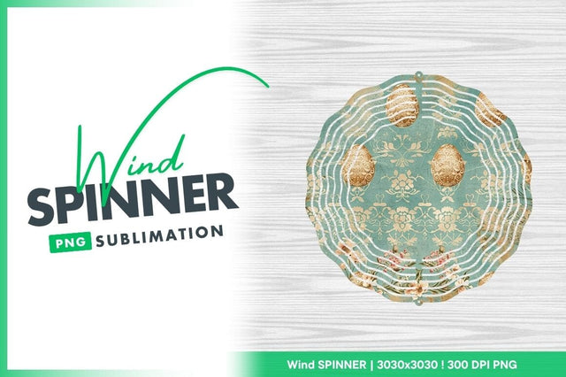 Floral wind spinner round for sublimation design Sublimation Regulrcrative 