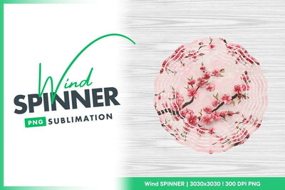 Floral wind spinner round png sublimation design Sublimation Regulrcrative 