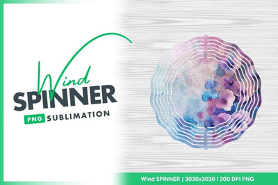 Floral wind spinner round sublimation design Sublimation Regulrcrative 