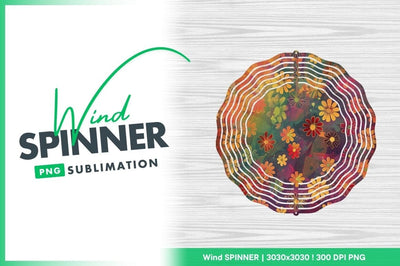 Floral wind spinner round sublimation png image Sublimation Regulrcrative 