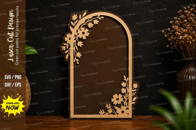Floral Window Ornament SVG Laser Cut Svg Design SVG Regulrcrative 
