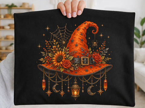 Floral Witch Hat PNG Halloween Clipart SVG artprintfile 