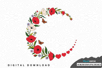Floral wreath sublimation png design Sublimation Regulrcrative 