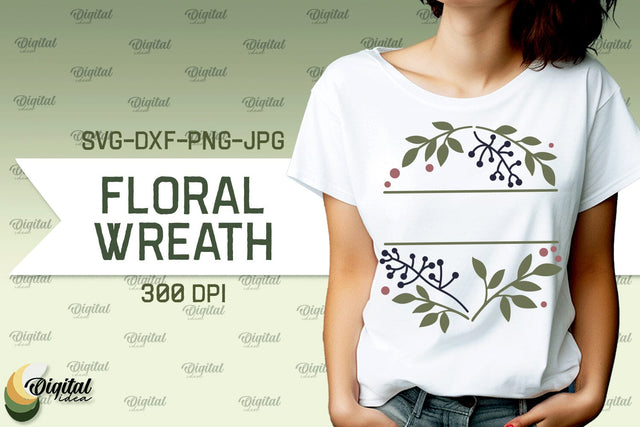 Floral Wreath SVG. Flower Wreath SVG. Floral Frame SVG SVG Evgenyia Guschina 