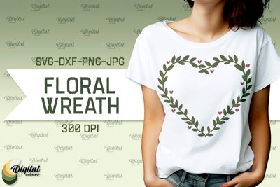 Floral Wreath SVG. Flower Wreath SVG. Floral Frame SVG SVG Evgenyia Guschina 