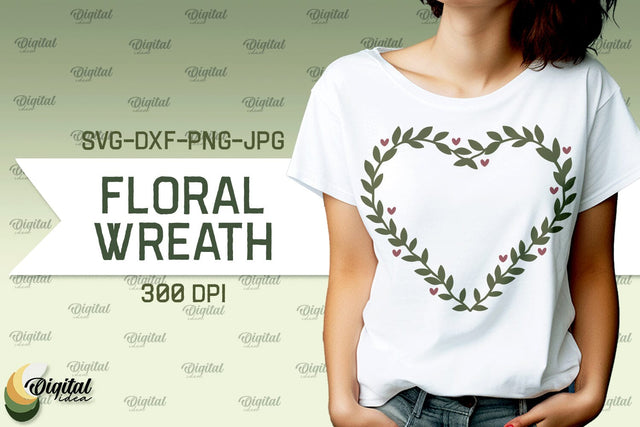 Floral Wreath SVG. Flower Wreath SVG. Floral Frame SVG SVG Evgenyia Guschina 