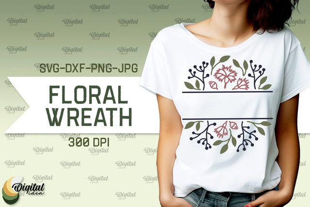 Floral Wreath SVG. Flower Wreath SVG. Floral Frame SVG SVG Evgenyia Guschina 