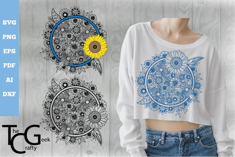 Floral Zentangle SVG SVG The Crafty Geek 