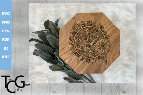 Floral Zentangle SVG SVG The Crafty Geek 