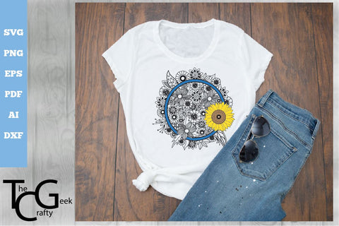 Floral Zentangle SVG SVG The Crafty Geek 