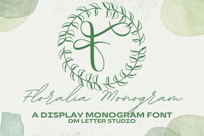 Floralia Monogram – Elegant Floral Monogram Font Font Dm Letter Studio 