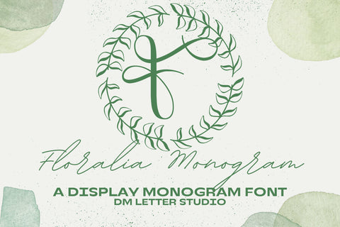 Floralia Monogram – Elegant Floral Monogram Font Font Dm Letter Studio 