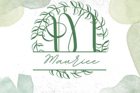 Floralia Split Monogram – Elegant Botanical Split Letter Font Font Dm Letter Studio 