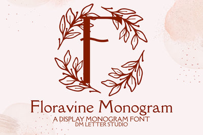 Floravine Monogram Font Dm Letter Studio 