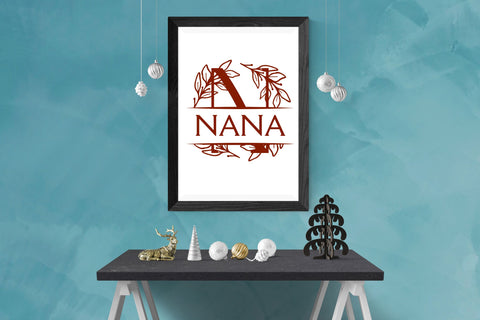 Floravine Split Monogram Font Dm Letter Studio 