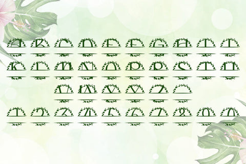 Florcrest Split Monogram Font Font Dm Letter Studio 