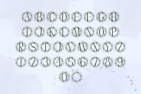 Florena Monogram Font Dm Letter Studio 