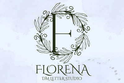 Florena Monogram Font Dm Letter Studio 
