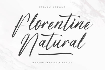 Florentine Natural - Modern Freestyle Script Font Letterena Studios 