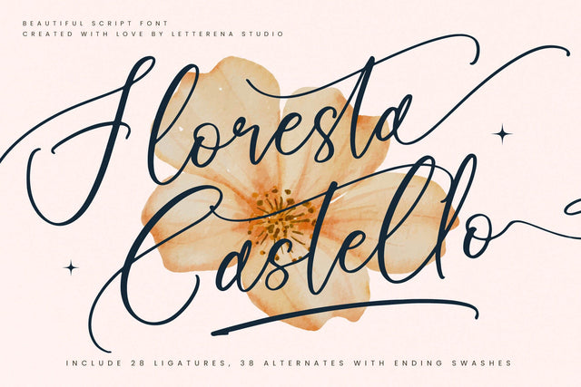 Floresta Castello - Beautiful Script Font Font Letterena Studios 