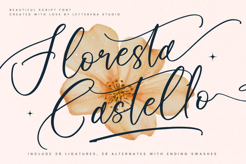 Floresta Castello - Beautiful Script Font Font Letterena Studios 