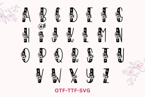 Floria – Elegant Floral Decorative Font Font AnningArts Design 