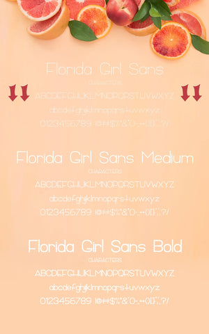 Florida Girl Sans Font Family Font Beck McCormick 