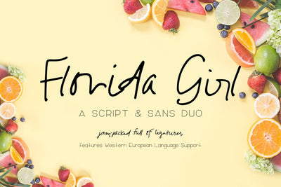 Florida Girl Script & Sans Duo Font Beck McCormick 