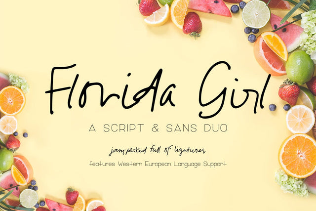 Florida Girl Script & Sans Duo Font Beck McCormick 
