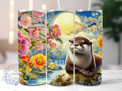 Florida Otter 20oz Skinny Tumbler, Otter Tumbler Png, Straight & Tapered Tumbler Wrap, Instant Digital Download. Sublimation ToriDesigns 