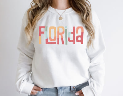 Florida Retro Typography PNG | Vintage State Name Design | Sublimation Digital Download Sublimation Print Perfect Design Shop 