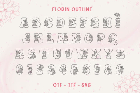 Florin - Floral Decor Font Font AnningArts Design 