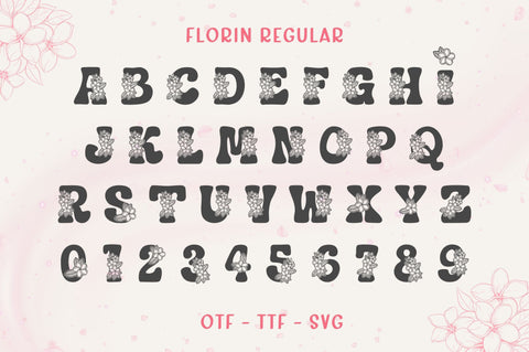 Florin - Floral Decor Font Font AnningArts Design 