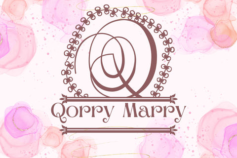 Florique Split Monogram Font Dm Letter Studio 