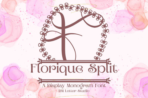 Florique Split Monogram Font Dm Letter Studio 